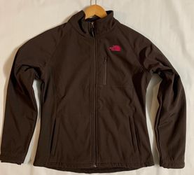 New women brown the north face apex bionic soft shell jacket
