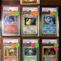PSA Slabs Graded Pokemon Cards 