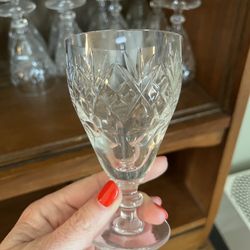 Set of 10 Webb Corbett Vintage Crystal Glasses, 5 oz