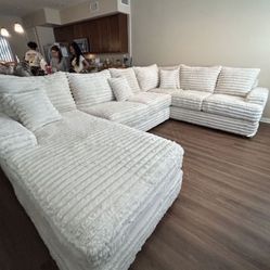 (ANY COLOR) Brand New Super Plush Comfy Corduroy Sectional Set 