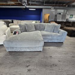 BRAND NEW Lindyn Fog Gray 2-Piece Chaise Sectional Sofa Couch - Can Deliver!