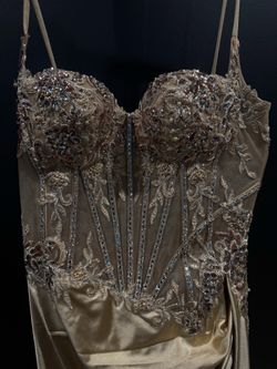Beaded Corset Bodice Formal Gown