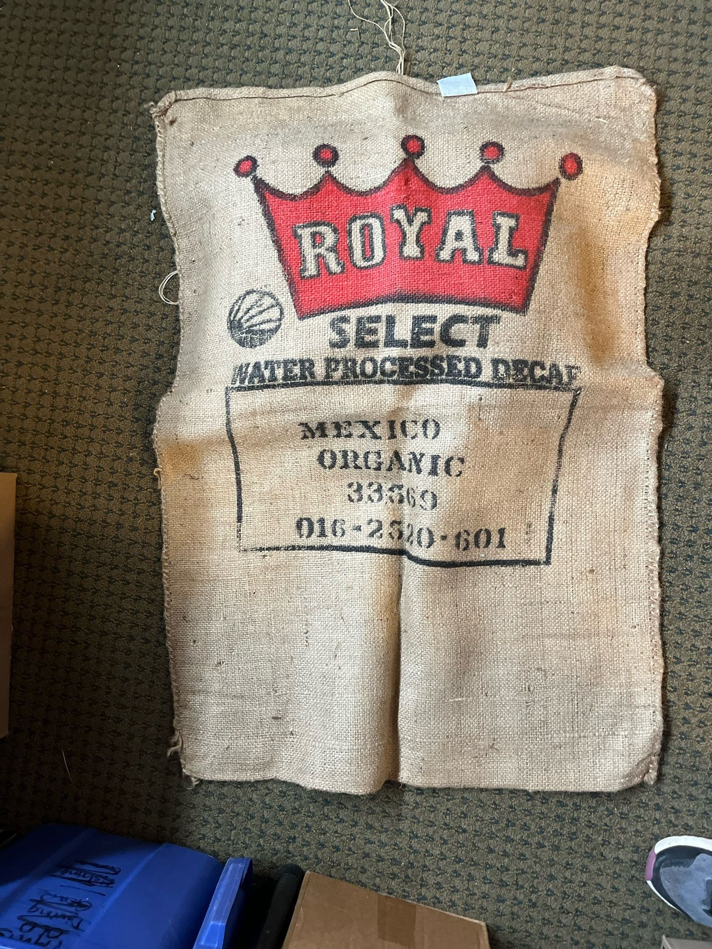 Vintage Large Burlap Bag With Lot Including Burlap Fabric And Medium Sized Burlap Bags 