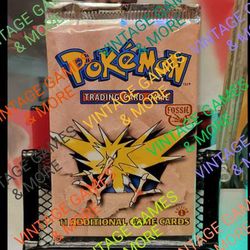 Sealed 1st Edition Fossil Booster Pack Zapdos - Pokémon Wizard Of The Coast
