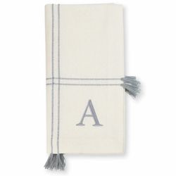 Mud Pie Cotton Initial Dinner Napkin 2 Set of Four (8) Letter "A" 20" x 20" NEW