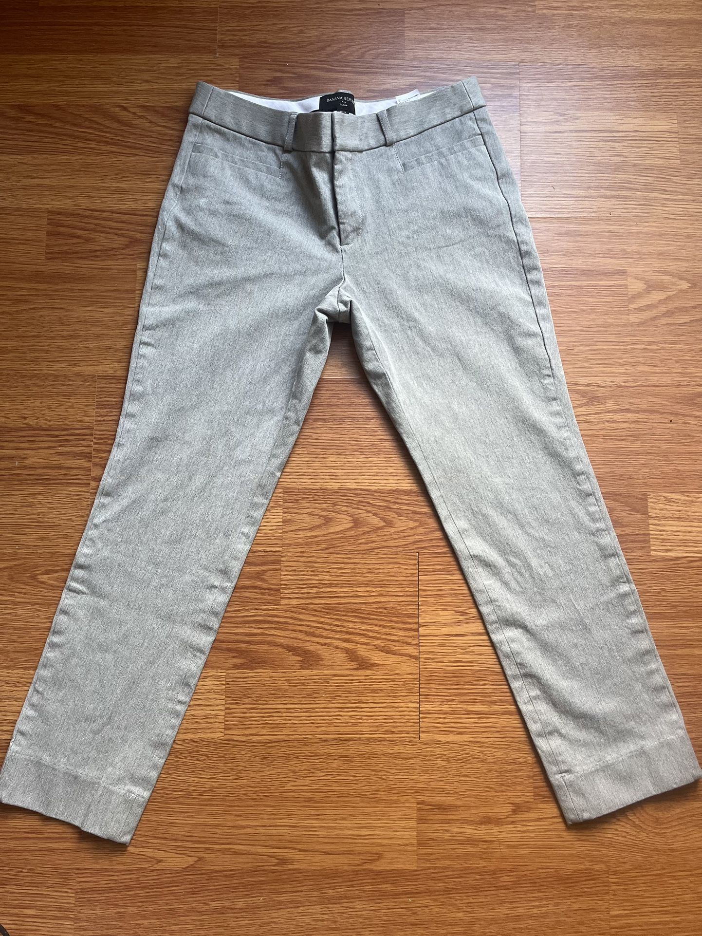 Banana Republic Sloan Pants Womens Size 6 Petite Gray Business