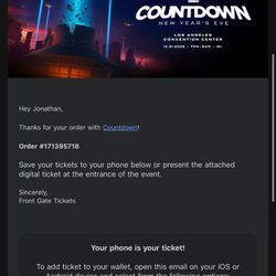 Countdown ticket