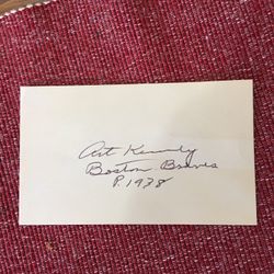 Art Kennedy Autographed 3x5 Index Card Played For The Boston Braves In 1938