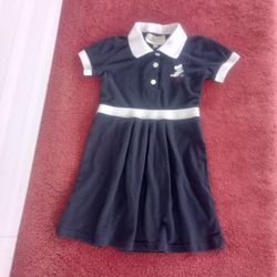Girls navy blue and white dress size 6Y