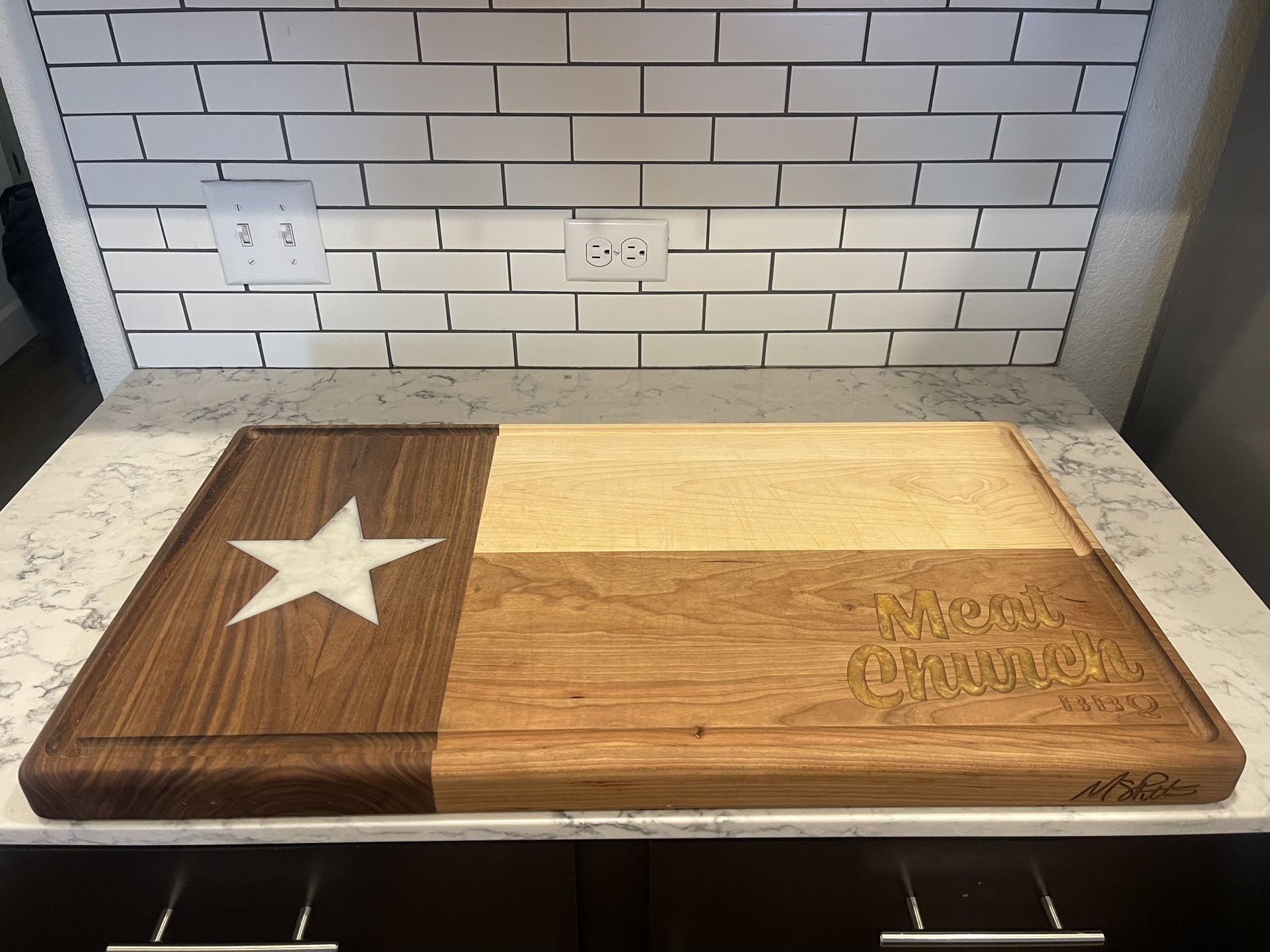 Rosewood Block TX XL Cutting Board - Meat Church Limited Edition
