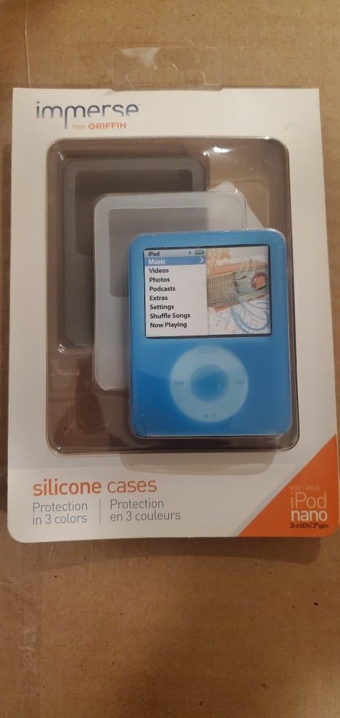 Apple iPod Nano 3rd Generation gen Silicone Case 3 Pack Griffin Immerse cover