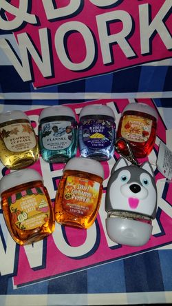 One Bath & Body Works Husky Dog Sanitizer holder 