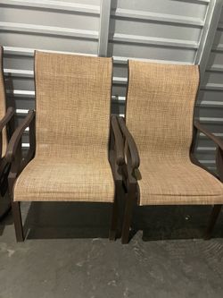 (Delivery)Pair of Wide Outdoor Dinning Chairs