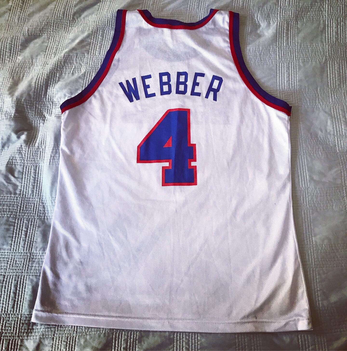 Chris Webber Washington Bullets Champion Jersey Sz. 48