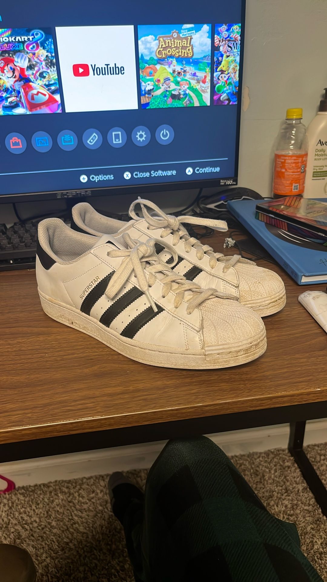 Adidas Superstars,white, Size 10.