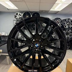 (Set of 4) 20’ Inch BMW X5 X6 Wheels Rims 20x10 5x112 offset 40 Gloss Black