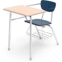 Combo Chair Desk with Hard Plastic Seat