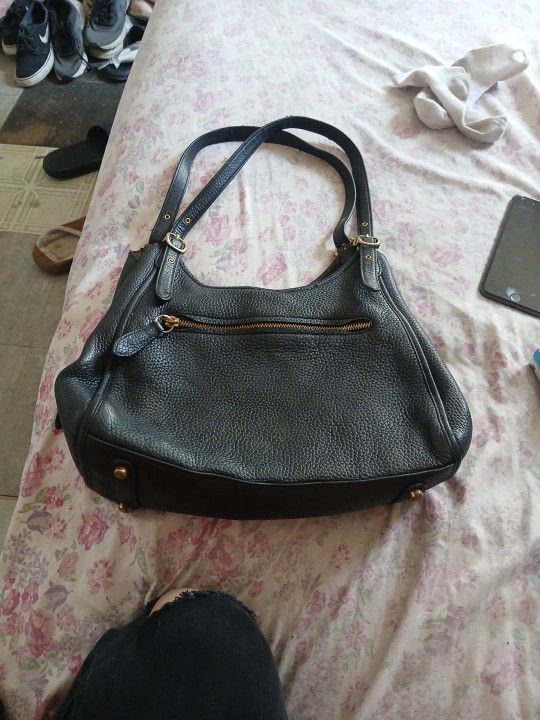 Original Black Leather Coach Bag Asking 70 Or Best Offer Used But Very Good Condition
