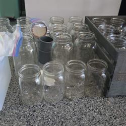 Ball Wide Mouth Mason Jars & Plastic lids