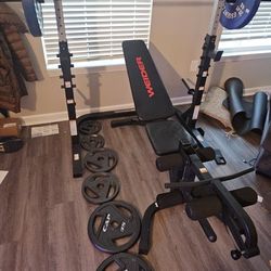 Weider XRS 20 Olympic Workout Bench with Independent Squat Rack and Without Preacher Pad
