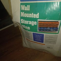 Wall Mount Storage Bin Unit