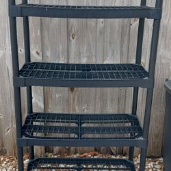 Plastic Shelf 6 Approx 6 Feet Tall By 3 Wide By 2 1/2  Deep $15 