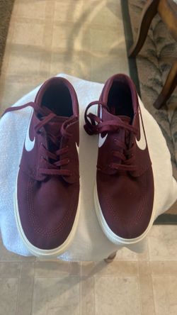 Nike SB canvas sneakers, burgundy/white