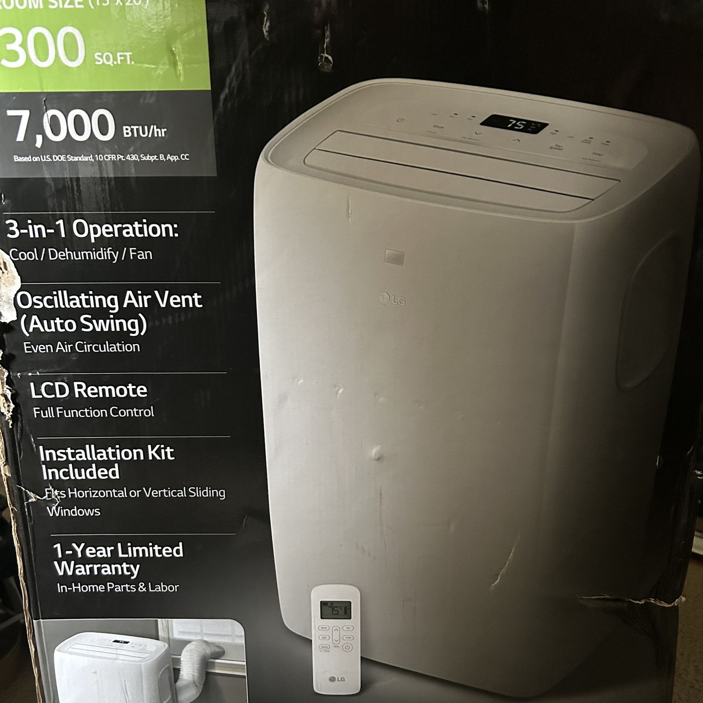 Brand new In The Box LG, portable air conditioner