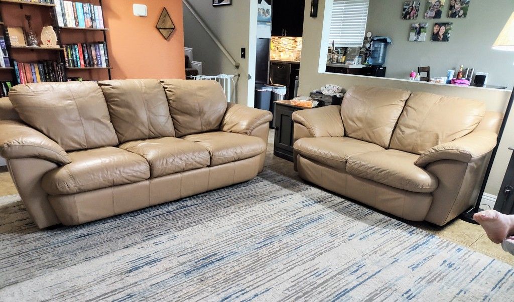 Leather Couch Set - $300 For Both Couches 