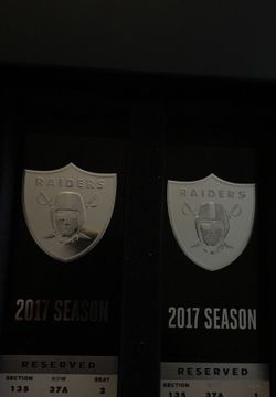 Raiders season tix great seats
