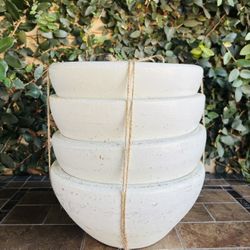 Set of 4 Bowl Pot Planters