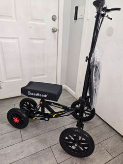 BlessReach All Terrain Knee Scooter knee Walker with disc brakes, Knee Walker for Foot Injuries