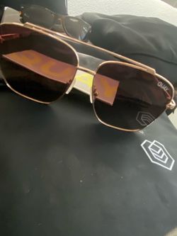 Quay Aviator Sunglasses Rose Gold Brown Lens