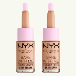 2 Pieces Of NYX Professional Makeup Bare with Me Luminous Tinted Skin Serum Universal Light