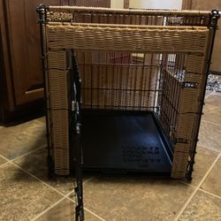 Rattan Wicker Style Dog Crate Excellent Condition