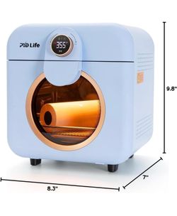 PYD Life Mini Sublimation Oven Machine 12 L 120 V 1600 W Light Blue Heat Press Machine for Sublimation Blanks Mugs Tumblers Cups Water Bottles Sublima
