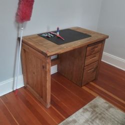 Solid Wood Desk And Twin Headboard/Footboard ( Mattress Not Included)
