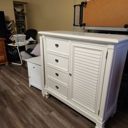 Belmar White Chest and One  Nightstand $200 For Both 