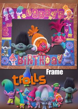 Trolls Birthday Party Picture Frame and more