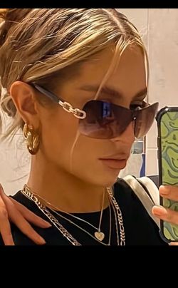 Y2K Futuristic Wraparound Glasses, Beach Accessory, For Women, Summer Vacation, Outdoor Travel, Music Festival, Chain Street Style, Back To School