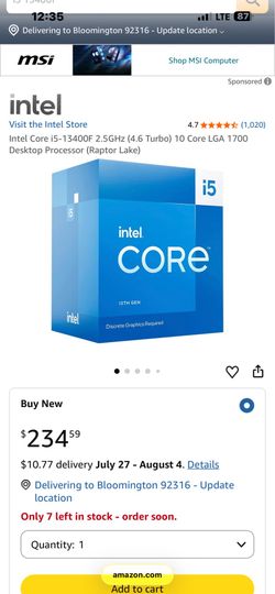 Cpu motherboard combo