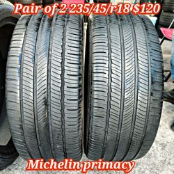 Pair of 2 Michelin primacy 235/45/r18 ‼️ free instalation and balance ‼️