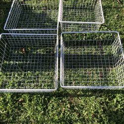 4 Large Storage Wire Baskets