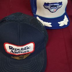 2 Vintage Work Hats