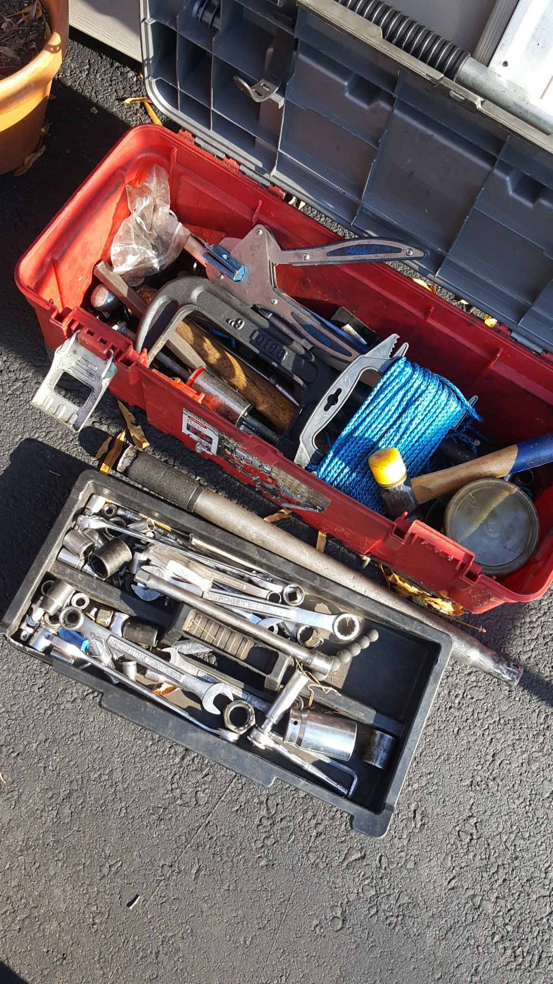 mechanics tool box and tools