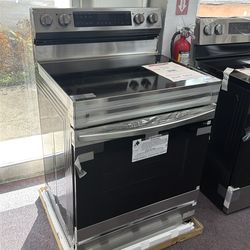 Samsung 30 in. 5-prner Element Smart Freestanding Electric Range in Stainless Steel with Wi-Fi and No Preheat AirFry