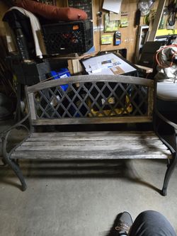 Refurbished Rod Iron Bench ( See All Pictures)