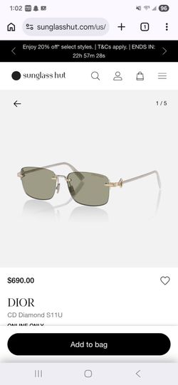 Authentic Christian Dior sunglasses model SU11 LIGHTLY used