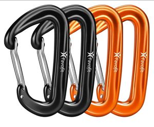 12KN Heavy Duty Carabiner Clips - Favofit 3.2'' Small Carbineers for Hiking Camping Hammocks Keys Keychains Dog Leashes - Ideal for Outdoor Enthusiast