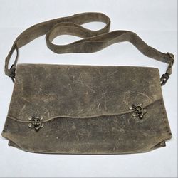 Leather Handcrafted Messenger Crossbody Shoulder Bag Brown